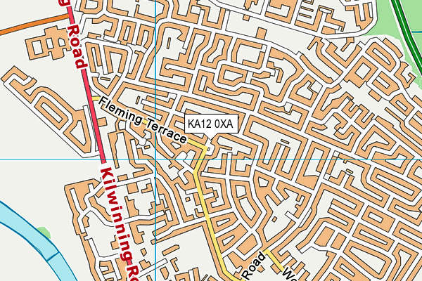 KA12 0XA map - OS VectorMap District (Ordnance Survey)