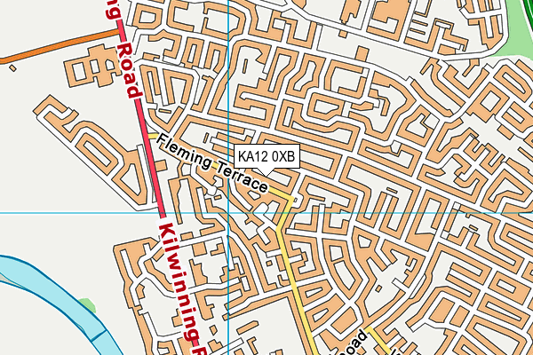 KA12 0XB map - OS VectorMap District (Ordnance Survey)