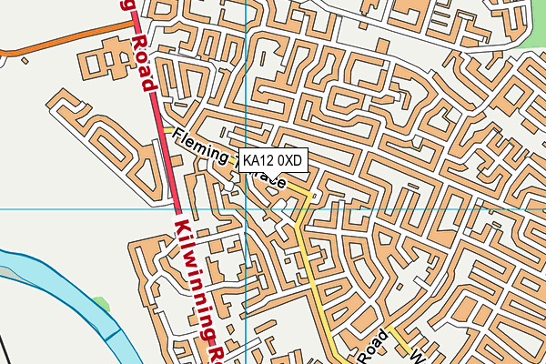 KA12 0XD map - OS VectorMap District (Ordnance Survey)