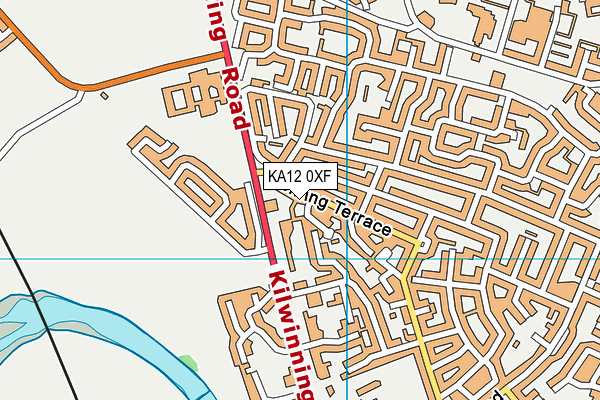 KA12 0XF map - OS VectorMap District (Ordnance Survey)