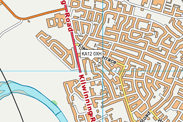 KA12 0XH map - OS VectorMap District (Ordnance Survey)