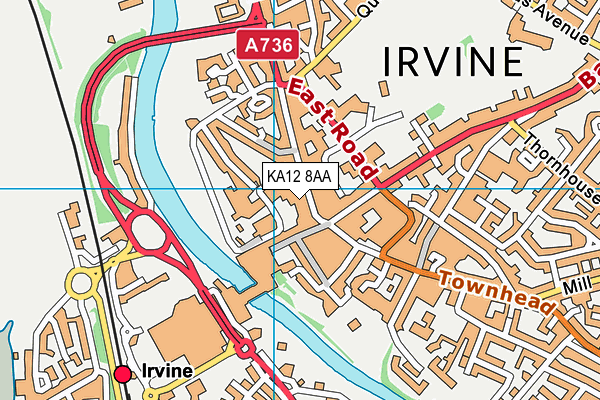 KA12 8AA map - OS VectorMap District (Ordnance Survey)