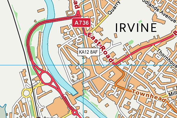 KA12 8AF map - OS VectorMap District (Ordnance Survey)