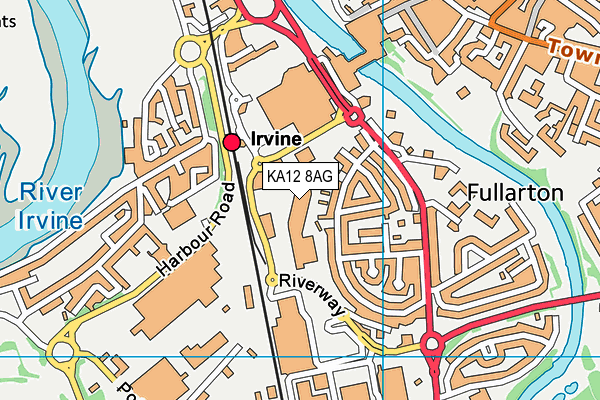 KA12 8AG map - OS VectorMap District (Ordnance Survey)