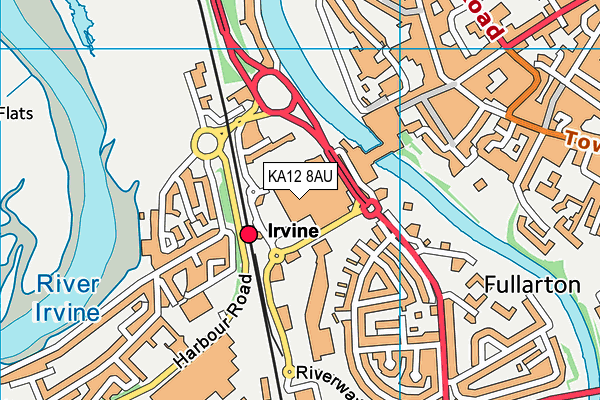 KA12 8AU map - OS VectorMap District (Ordnance Survey)