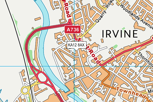 KA12 8AX map - OS VectorMap District (Ordnance Survey)