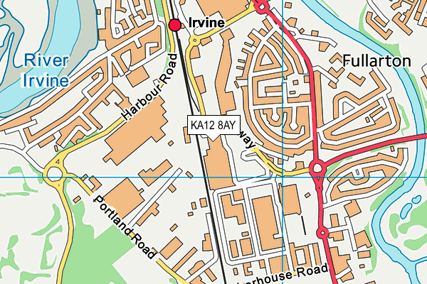 KA12 8AY map - OS VectorMap District (Ordnance Survey)