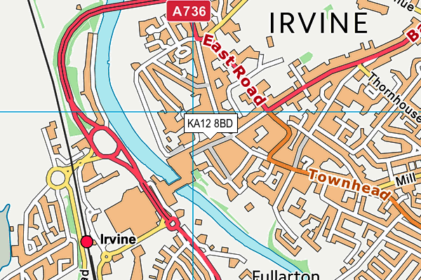 KA12 8BD map - OS VectorMap District (Ordnance Survey)