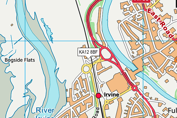 KA12 8BF map - OS VectorMap District (Ordnance Survey)