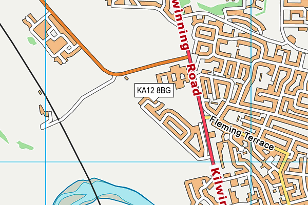 KA12 8BG map - OS VectorMap District (Ordnance Survey)