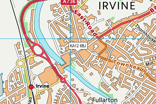 KA12 8BJ map - OS VectorMap District (Ordnance Survey)