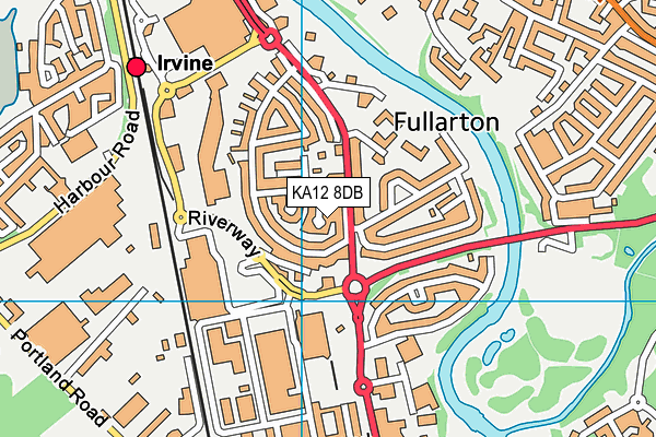 KA12 8DB map - OS VectorMap District (Ordnance Survey)