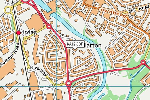 KA12 8DF map - OS VectorMap District (Ordnance Survey)