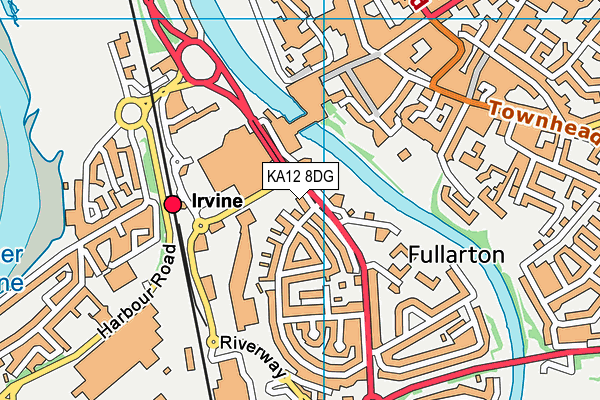 KA12 8DG map - OS VectorMap District (Ordnance Survey)