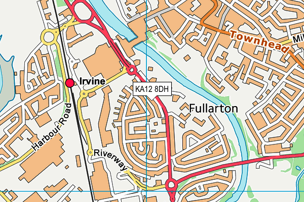 KA12 8DH map - OS VectorMap District (Ordnance Survey)