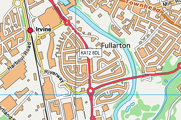 KA12 8DL map - OS VectorMap District (Ordnance Survey)