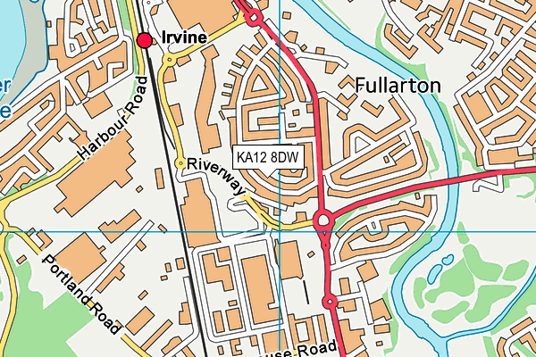 KA12 8DW map - OS VectorMap District (Ordnance Survey)