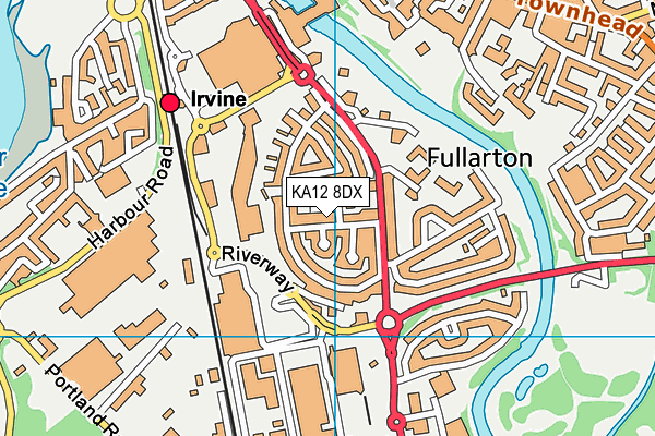 KA12 8DX map - OS VectorMap District (Ordnance Survey)