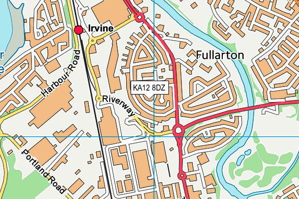 KA12 8DZ map - OS VectorMap District (Ordnance Survey)