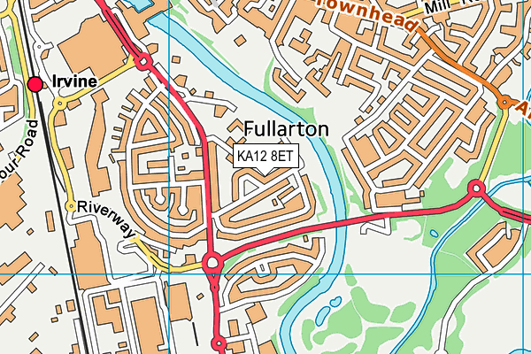 KA12 8ET map - OS VectorMap District (Ordnance Survey)