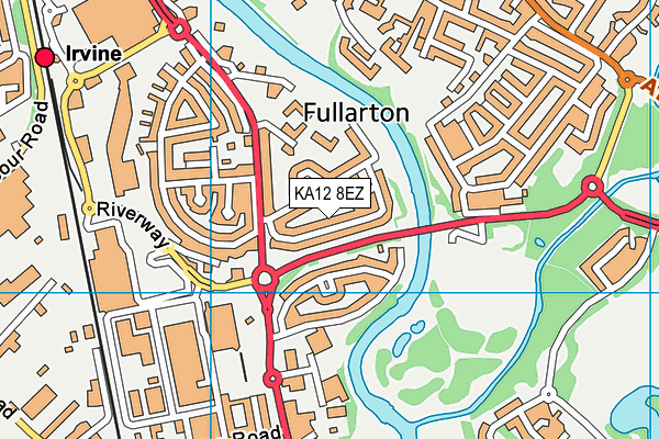 KA12 8EZ map - OS VectorMap District (Ordnance Survey)