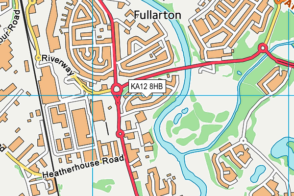 KA12 8HB map - OS VectorMap District (Ordnance Survey)