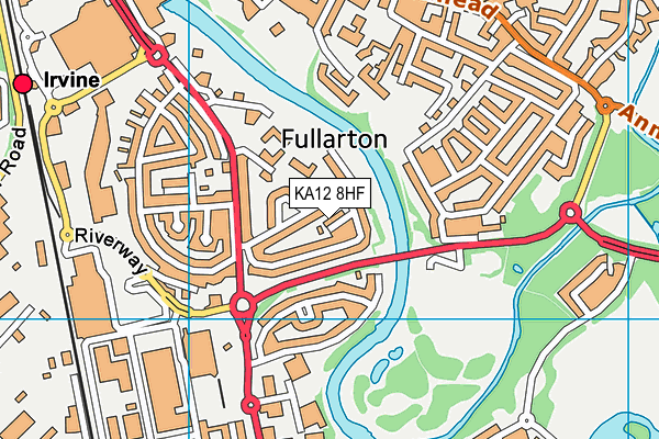 KA12 8HF map - OS VectorMap District (Ordnance Survey)