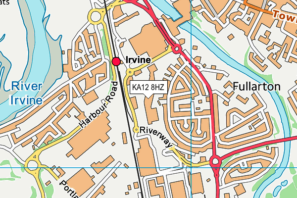 KA12 8HZ map - OS VectorMap District (Ordnance Survey)