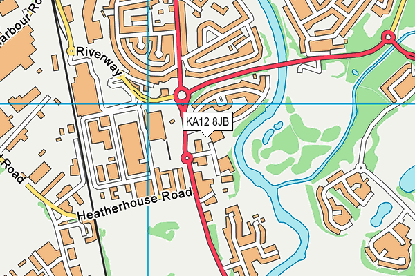 KA12 8JB map - OS VectorMap District (Ordnance Survey)