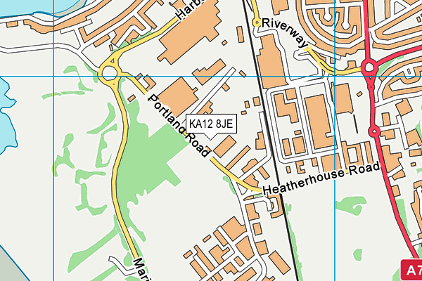 KA12 8JE map - OS VectorMap District (Ordnance Survey)