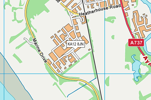 KA12 8JN map - OS VectorMap District (Ordnance Survey)