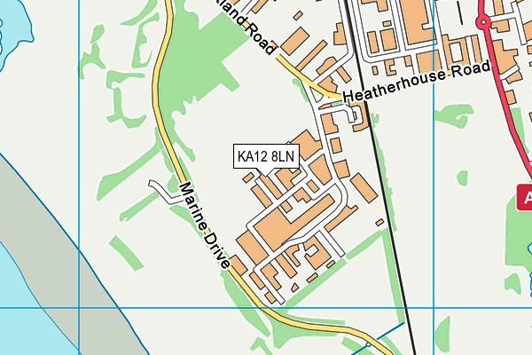 KA12 8LN map - OS VectorMap District (Ordnance Survey)