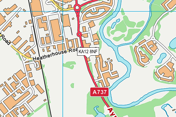 KA12 8NF map - OS VectorMap District (Ordnance Survey)