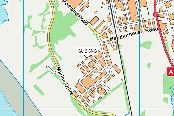 KA12 8NG map - OS VectorMap District (Ordnance Survey)