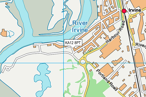 KA12 8PT map - OS VectorMap District (Ordnance Survey)