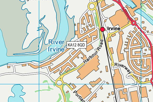 KA12 8QD map - OS VectorMap District (Ordnance Survey)