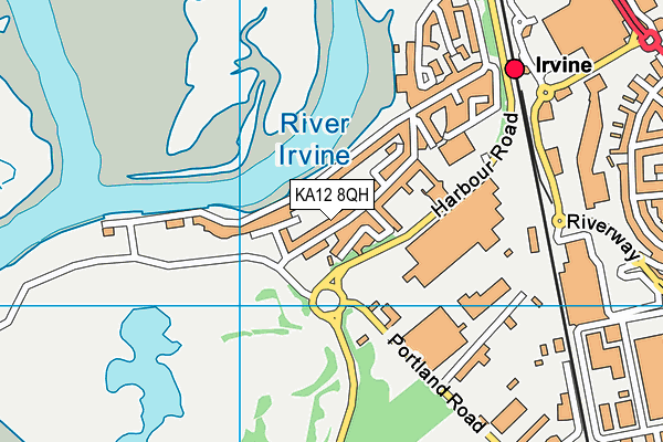 KA12 8QH map - OS VectorMap District (Ordnance Survey)