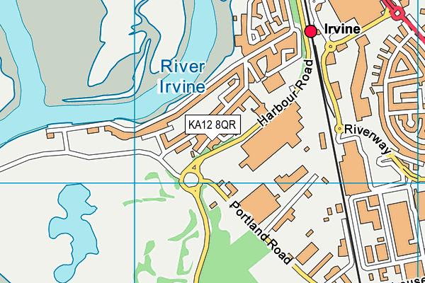 KA12 8QR map - OS VectorMap District (Ordnance Survey)