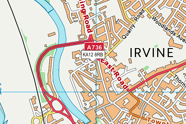 KA12 8RB map - OS VectorMap District (Ordnance Survey)