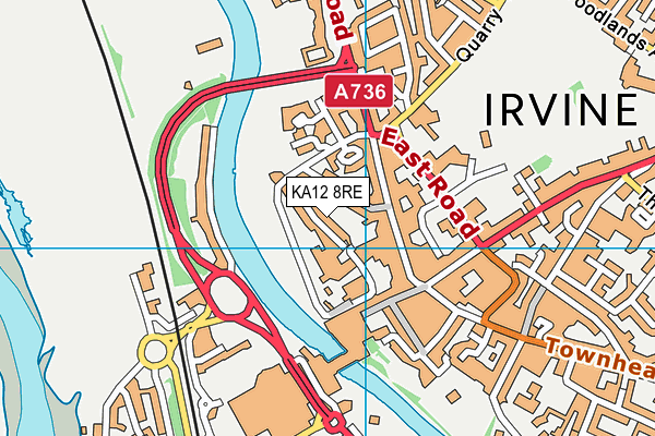 KA12 8RE map - OS VectorMap District (Ordnance Survey)