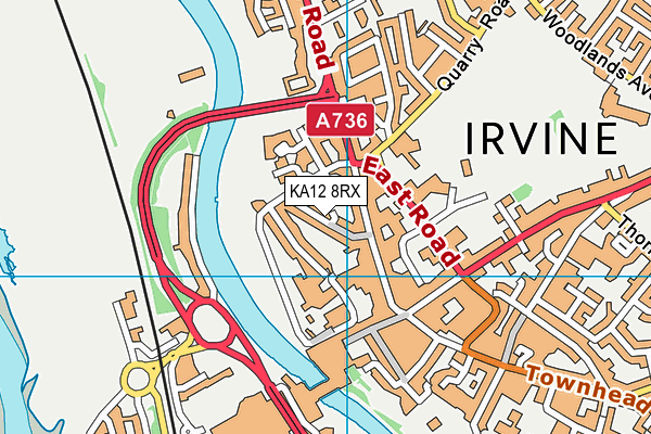 KA12 8RX map - OS VectorMap District (Ordnance Survey)