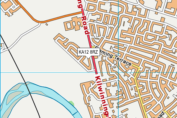 KA12 8RZ map - OS VectorMap District (Ordnance Survey)