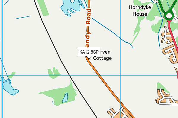 KA12 8SP map - OS VectorMap District (Ordnance Survey)