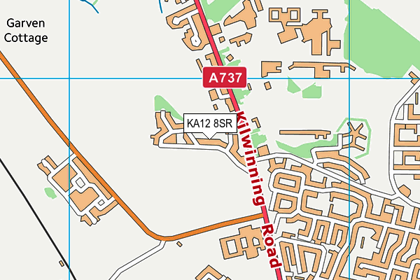 KA12 8SR map - OS VectorMap District (Ordnance Survey)