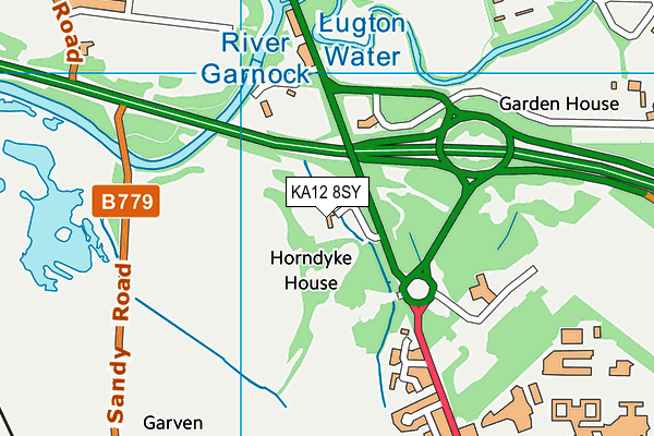 KA12 8SY map - OS VectorMap District (Ordnance Survey)