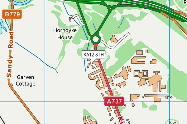 KA12 8TH map - OS VectorMap District (Ordnance Survey)