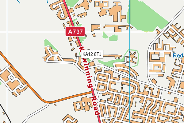 KA12 8TJ map - OS VectorMap District (Ordnance Survey)