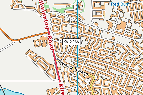 KA12 9AA map - OS VectorMap District (Ordnance Survey)