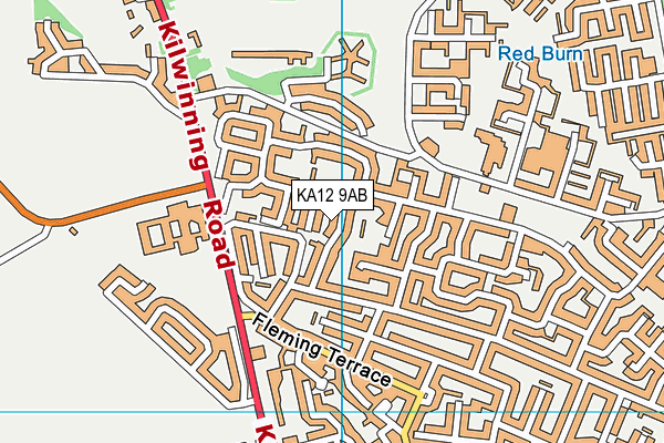 KA12 9AB map - OS VectorMap District (Ordnance Survey)
