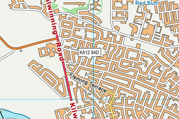 KA12 9AD map - OS VectorMap District (Ordnance Survey)